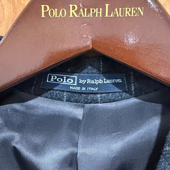 Polo Ralph LaurenCharcoal Pinstripe Double-Breasted jacket wool and cashmere - Picture 2 of 12